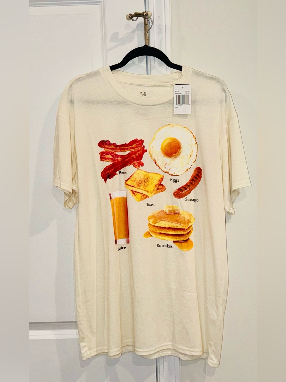 Breakfast Graphic Tee - Cream